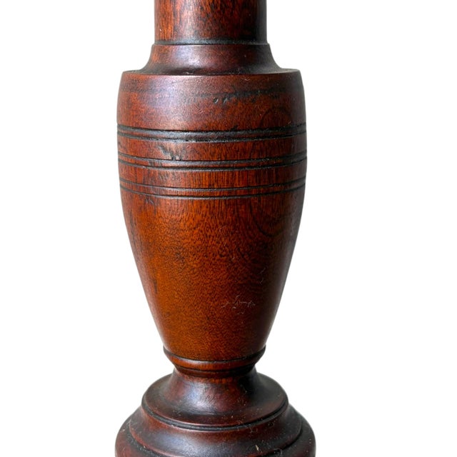 Wood Antique Circa 1805 Federal Cherry Candlestand For Sale - Image 7 of 10