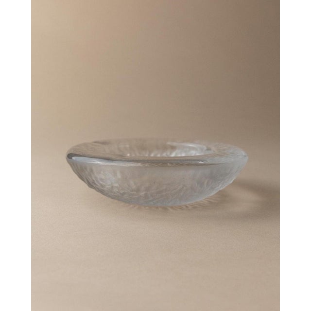 Vintage Clear and Ice Murano Glass Ashtray, Italy, 1970s For Sale - Image 5 of 13