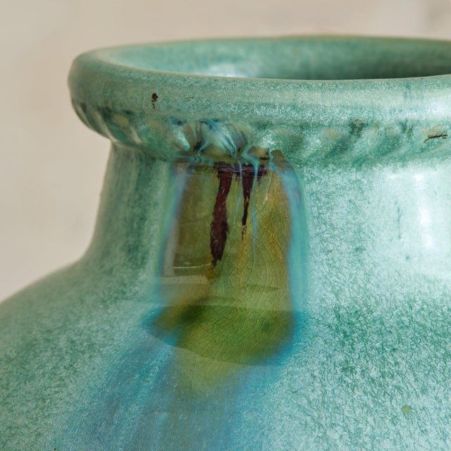 Italian Aqua Ceramic Vase Attributed to Guido Andlovitz, 1940s For Sale In Chicago - Image 6 of 10
