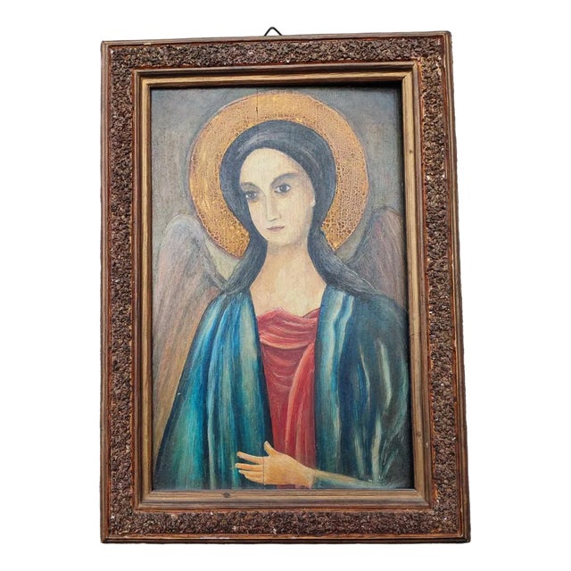 Pre-War Icon of St. Michael the Archangel, 1920s, Beech For Sale