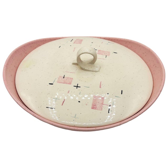 1950s "Tickled Pink" Serverware Dinner Plate Platter Bowl Set by Vernonware - 110 Piece For Sale - Image 11 of 18