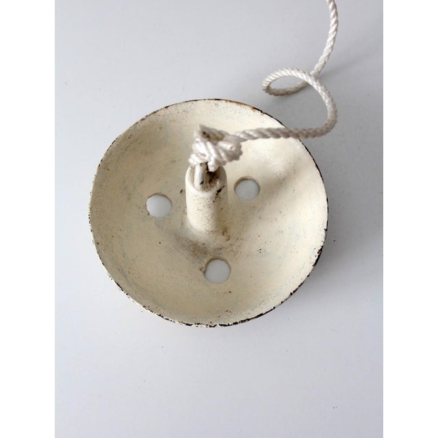 Vintage Cast Iron Mushroom Boat Anchor With Rope For Sale - Image 9 of 12