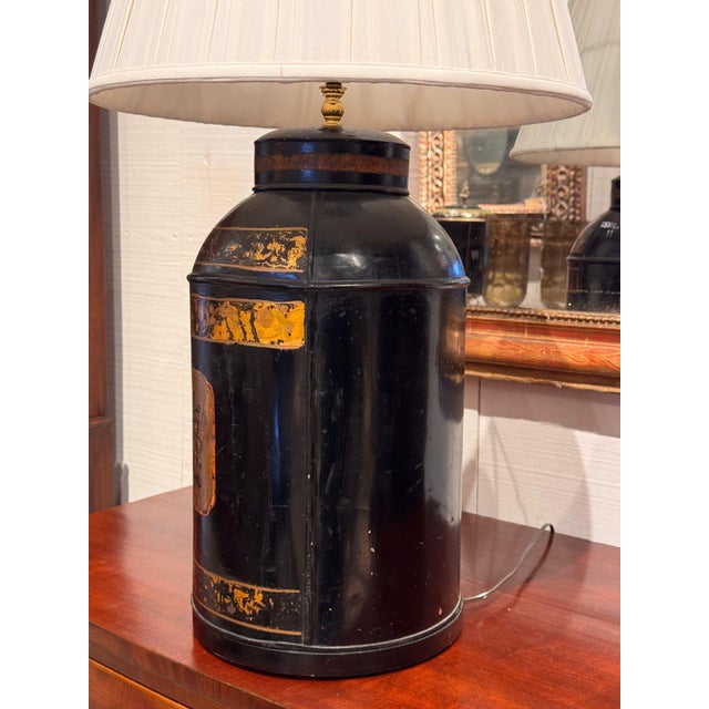 Metal Tea Tin Lamp For Sale - Image 7 of 9
