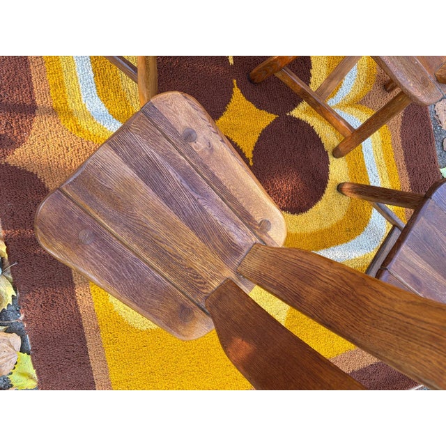 Brutalist Chair in Oak by De Puydt, 1960s For Sale - Image 9 of 14