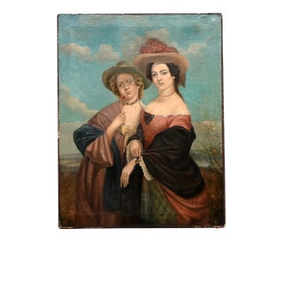 Victorian Artist, Two Ladies, 1890, Oil on Canvas For Sale