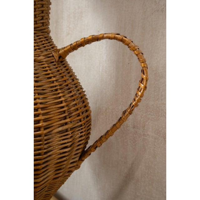 Decorative Woven Rattan Amphora, 1980s For Sale - Image 3 of 7