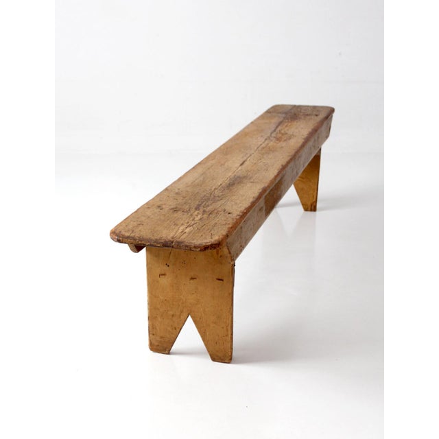 Antique Primitive Farmhouse Bench For Sale - Image 13 of 18