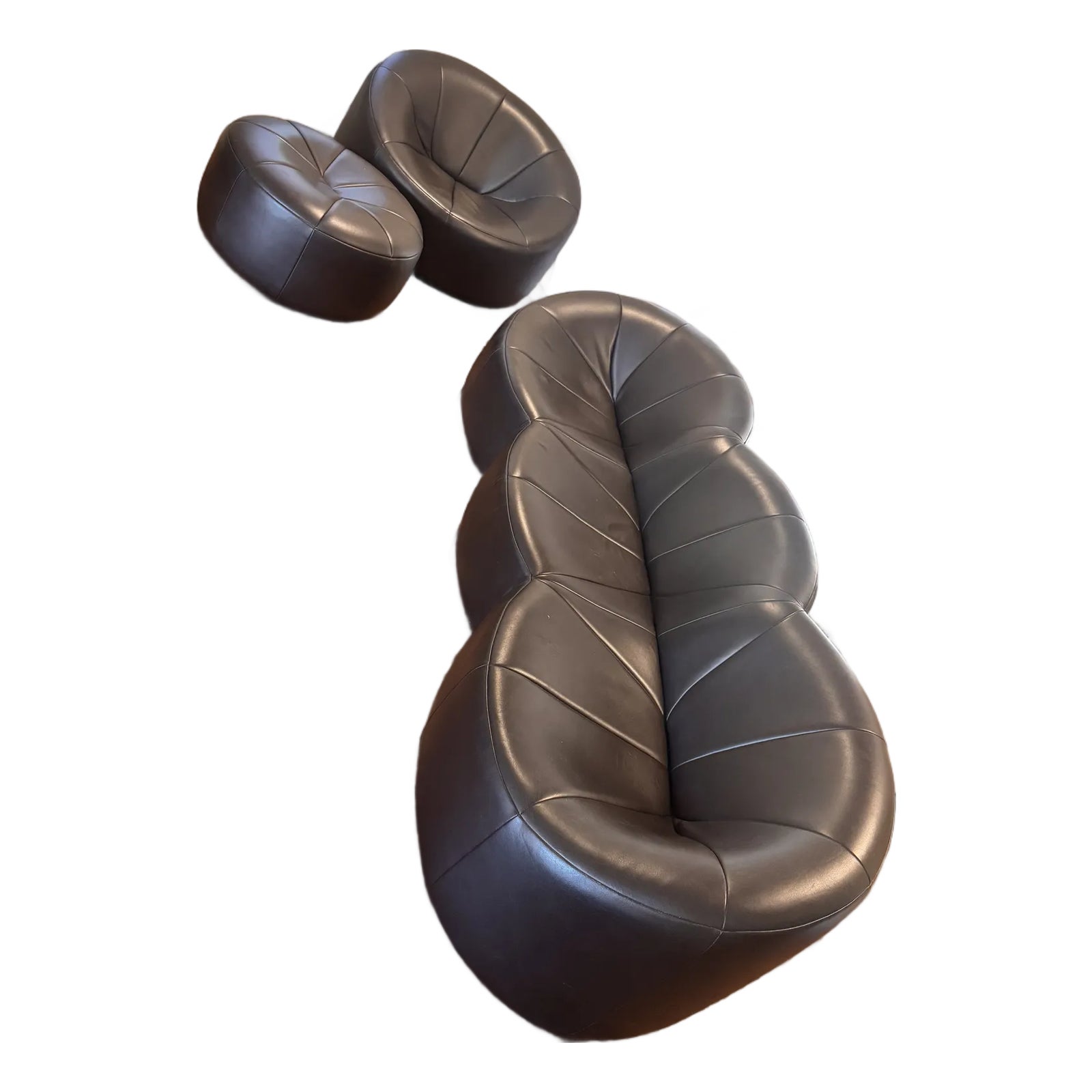 Ligne Roset Pumpkin Sofa, Armchair and Ottoman Set | Chairish