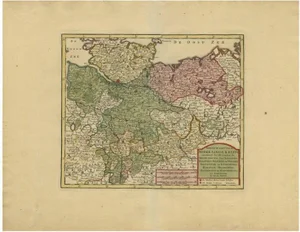 Antique Map of Lower Saxony in Germany, 1740