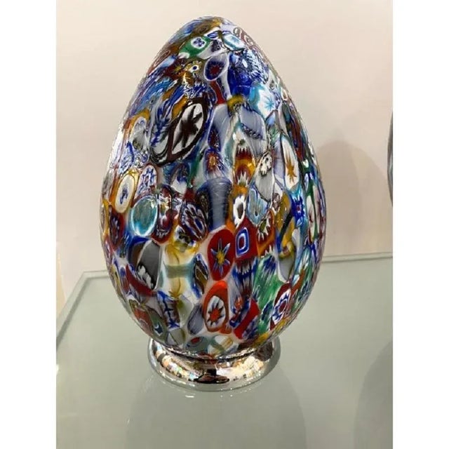 Murano Glass Style Venetian Multicolored Millefiori Murrine Table Lamp by Simoeng For Sale - Image 4 of 9