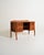 Teak desk with four drawers, a central compartment with two shelves, and tapered legs. Scandinavian design, 1960s....