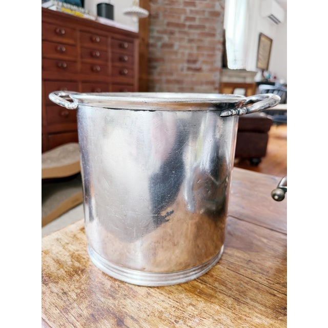 Mid-Century Modern 1956 Silver Plated Champagne Bucket From the Ambassador Hotel in Los Angeles For Sale - Image 3 of 10