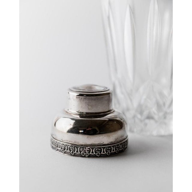 Vintage Silver Plated Crystal Glass Cocktail Shaker by RCR Italy, 1950s For Sale - Image 4 of 11