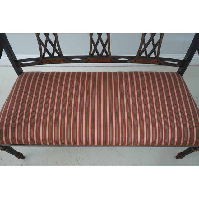 Wood Southwood Regency Style Paint Decorated Settee For Sale - Image 7 of 18