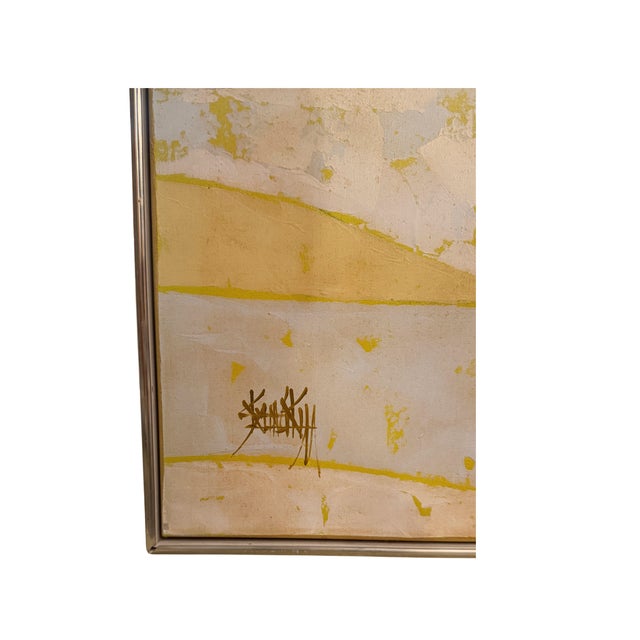 Edith Ferullo Mid-Century Modern Abstract Oil on Canvas by Edith Ferullo (1928-2008) For Sale - Image 4 of 6