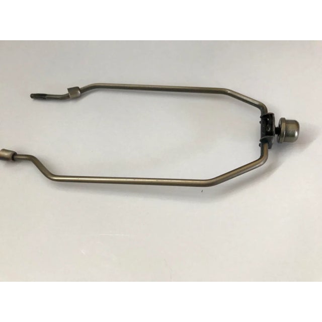 Vintage 1920s French Glass Lamp With Gilt Floral Design For Sale - Image 12 of 13