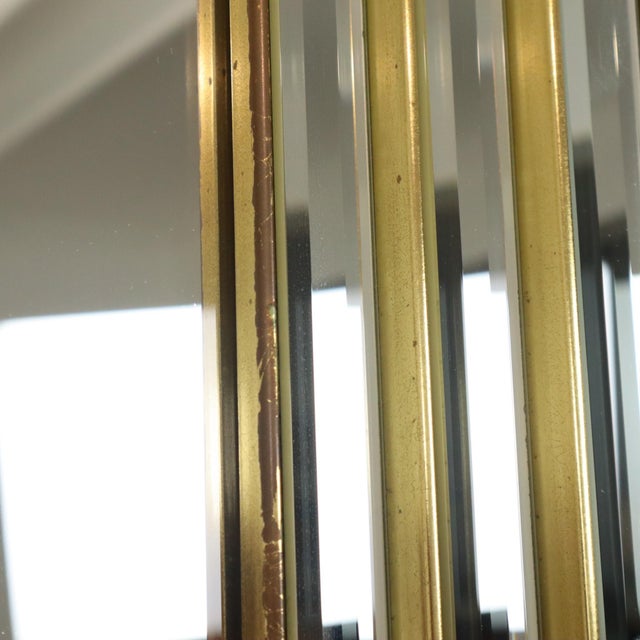 Mirror with Console in Silver and Gold in Deknudt, 1980s, Set of 2 For Sale - Image 15 of 18