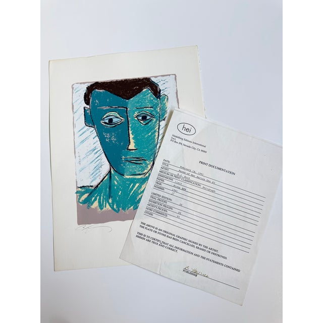 1990s 1991 E. J. Gold Serigraph Print”Faces of War” Serigraph Print Series One #3 For Sale - Image 5 of 6