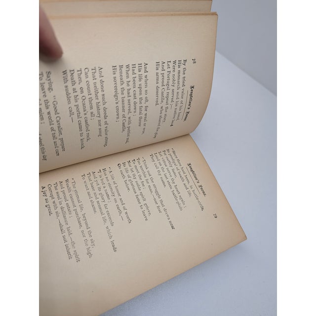 Antique Longfellow’s Poems Decorative Art Nouveau Cloth Book – H. M. Caldwell Co. c.1900 For Sale - Image 11 of 18