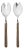 Mepra Fantasia 2-Piece Salad Servers Set, Tobacco For Sale