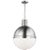 Transitional Thomas O'Brien By Visual Comfort Studio Hanks 1-Light Large Pendant in Brushed Nickel For Sale - Image 3 of 3