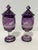 Pair Of Bohemian Amethyst Engraved Covered Beakers, Late 19th Century This refined pair of covered beakers is executed in...