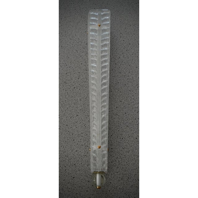 Sandblasted Murano Art Glass Wall Light, 2000s For Sale - Image 7 of 9