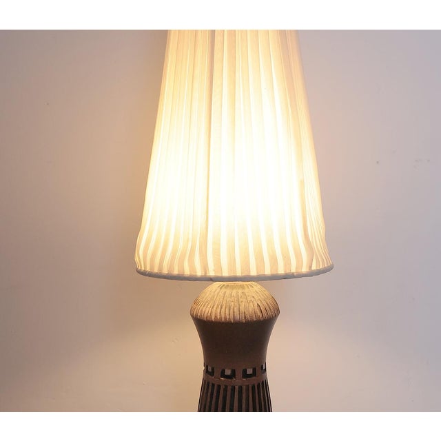 Vintage Ceramic Floor Lamp by M. Zawadzki for Tilgmans Sweden, 1965 For Sale - Image 4 of 17
