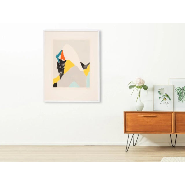 Gilou brillant woman in profile in relief printing technique. Etching on laid paper. Hand signed and numbered (23/50)....