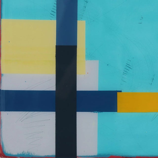 Made in the Shade 5 - Modern Resin Minimalist Multicolor Geometric Abstract Original Artwork by Ricky Hunt For Sale - Image 4 of 9