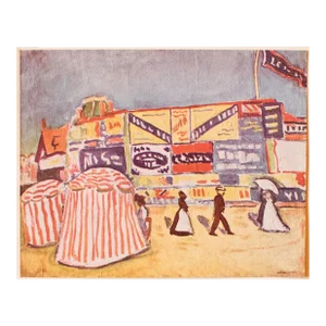 1948 After Albert Marquet "The Posters in Trouville", Second Edition Parisian Offset Lithograph