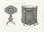Set of four antique furniture prints depicting various chests and shelves. These prints originate from 'Le Magasin de...