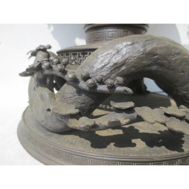 Massive Meiji Bronze Temple Urn 19th Century For Sale - Image 13 of 17