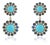 VRJewels 20.43ct Turquoise Sapphire 14k Yellow Gold Floral Navajo Drop Earrings- A Pair For Sale