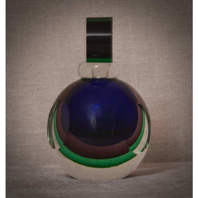 1990s Mid-Century Modern Murano Glass Perfume Bottle, 1990 For Sale - Image 5 of 12