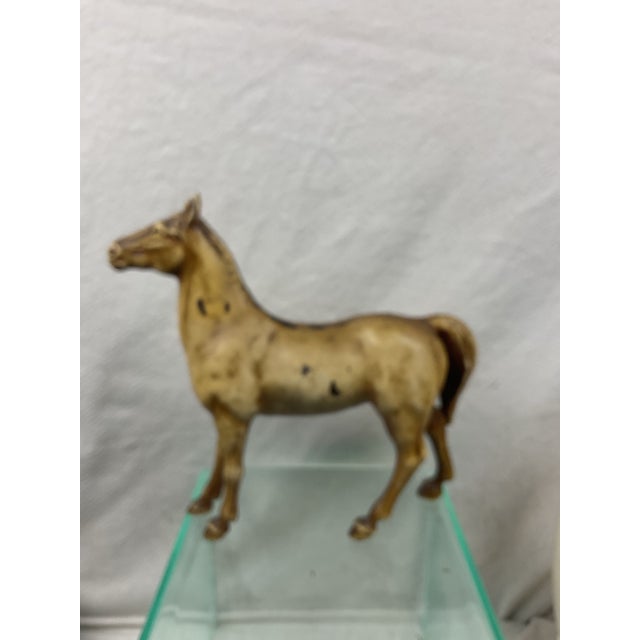 Farmhouse Vintage Iron Full Bodied Horse Doorstop For Sale - Image 3 of 9