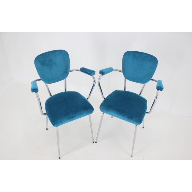 Set of Italian Armchairs in Corduroy, 1960s For Sale - Image 10 of 16
