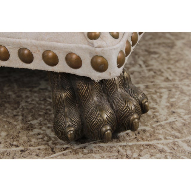 Thomasville Pair of Tufted Leather Stools For Sale - Image 10 of 14