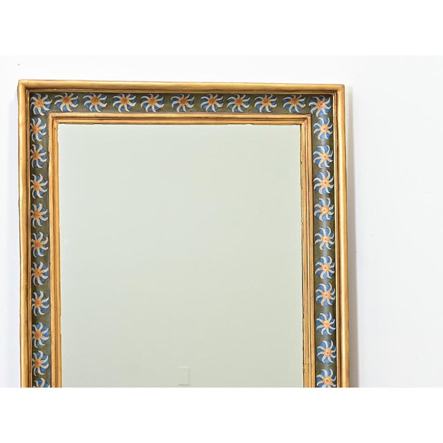 French French 19th Century Gilt & Painted Symmetrical Mirror For Sale - Image 3 of 10