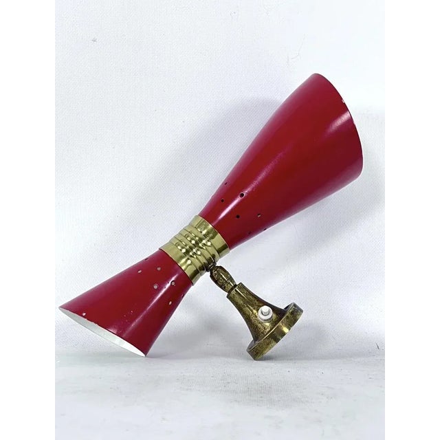 Mid-Century Italian Double Cone Wall Lamp from Stilnovo, 1950s For Sale - Image 10 of 12