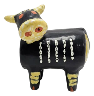 Vintage Cow Figurine Napkin Holder from Illés Ceramic, 1960s
