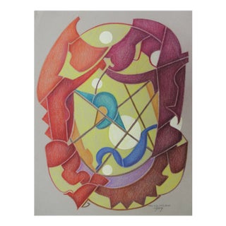 Fritz Klee, Abstract Composition, Germany, 1959, Drawing For Sale