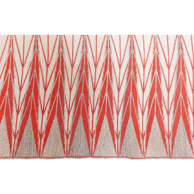Textile Vintage Double Sided Swedish Flat Weave Rug Doris Leslie Blau For Sale - Image 7 of 9