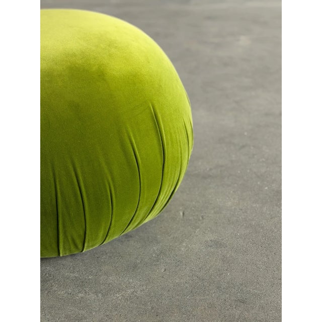 Green Velvet Italian Ottoman For Sale In Los Angeles - Image 6 of 10