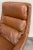Swedish Mid Century Modern Brown Faux Leather Lounge Chair & Ottoman For Sale - Image 9 of 12