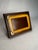 Late 20th Century Vintage Hollywood Regency Campaign Style Golden Yellow Leather and Brass Tabletop Picture Frame For Sale - Image 5 of 11