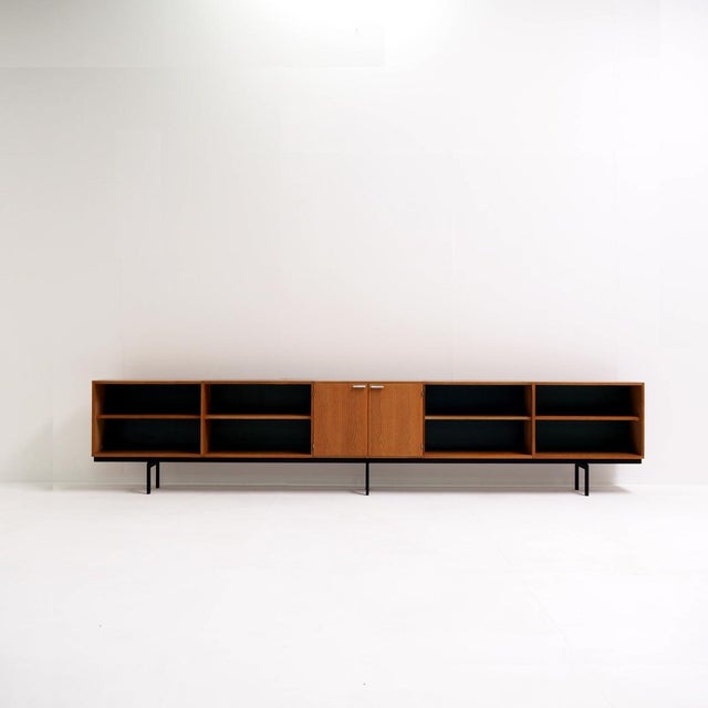 Pastoe Long Oak Sideboard by Cees Braakman for Pastoe, 1960s For Sale - Image 4 of 9