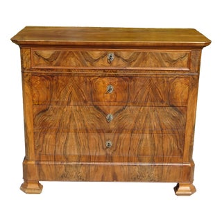 Louis Philippe Walnut Chest of Drawers, 19th Century For Sale