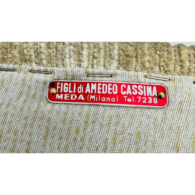 Mid-Century Modern Chenille Velvet Chair by Nino Zoncada for Cassina, 1950s For Sale - Image 6 of 7