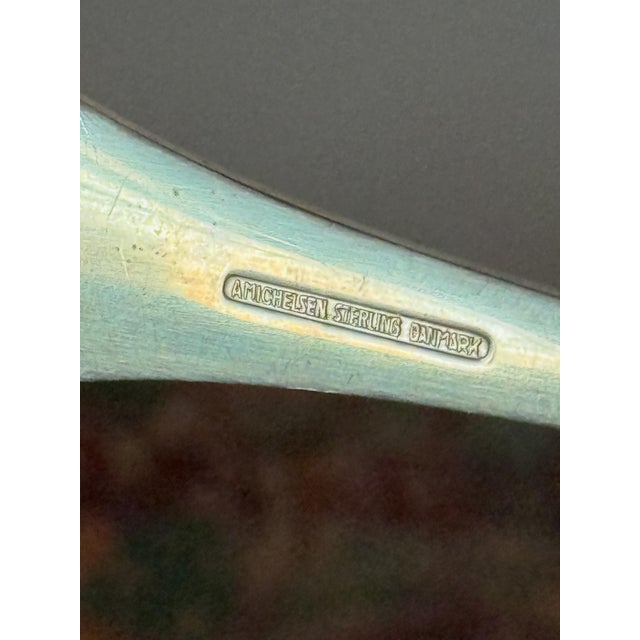 Anton Michelsen Gilded Sterling Silver and Enamel Christmas Fork and Spoon Set, Denmark, 1965 For Sale - Image 10 of 10